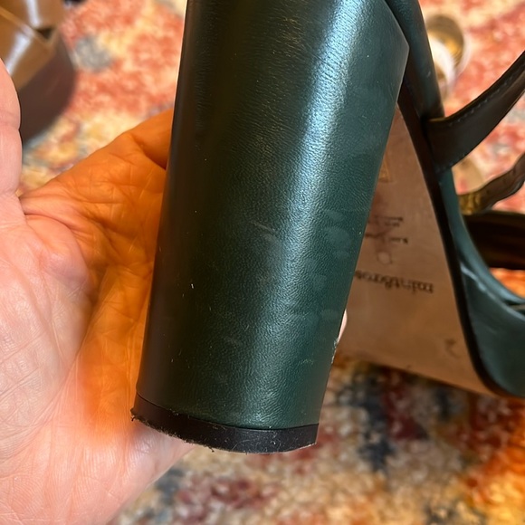 Mint & Rose Arlena Block Heel Size 10 dark green - Picture 7 of 11